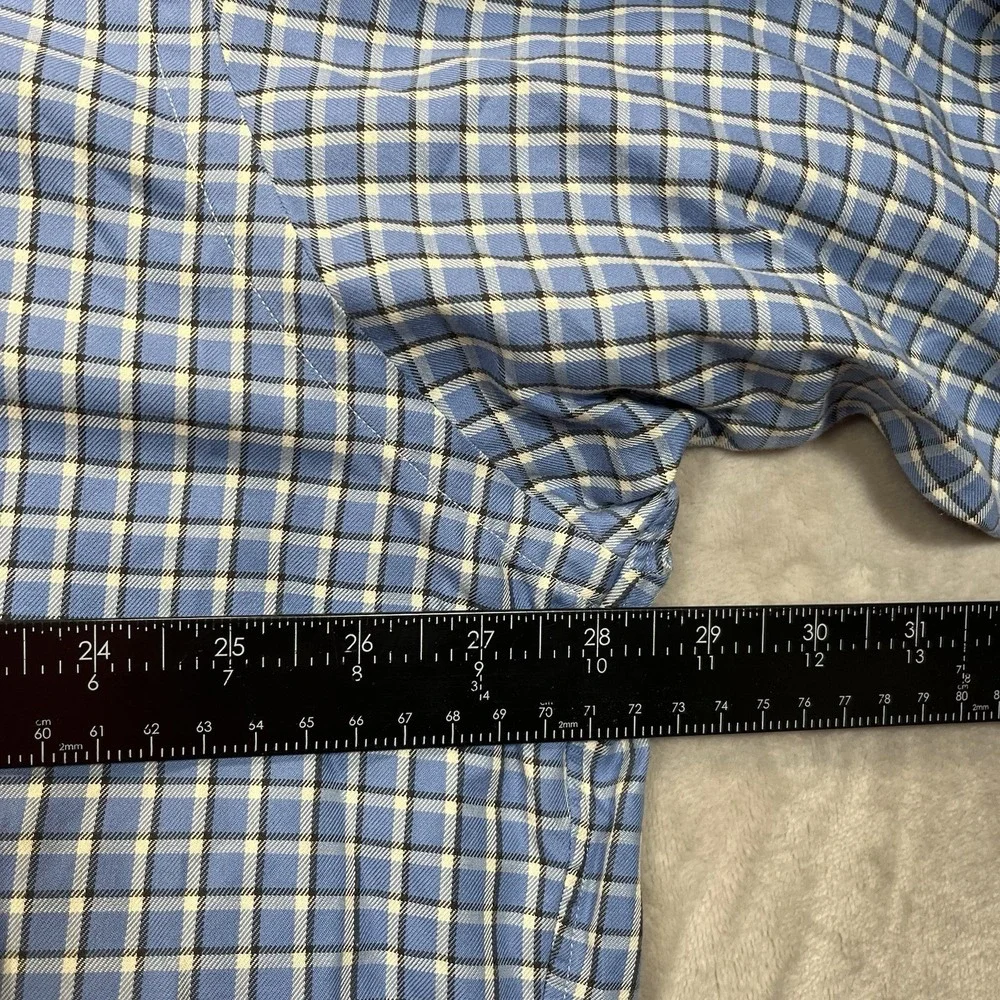 Ralph Lauren Shirt Mens XL Blue Plaid Button Up Blake Preppy VTG